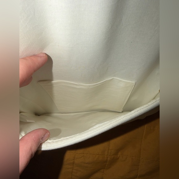 Francesca's Collections Cream and Brown Beaded Clutch/Crossbody - Picture 3 of 4